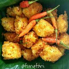 A picture of Tahu Crispy Mini Kriuk Kriuk Tabur Cabe Bubuk.