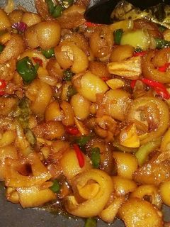 Foto resep Oseng kikil cabe campuran pedas manis enak dan simpel
