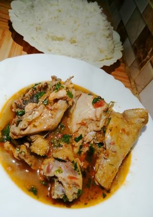 A picture of Garlic fried chicken stew#foodphotographychallenge.