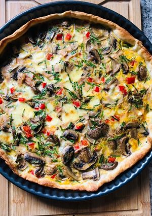 Una foto de Quiche de verduras sin crema