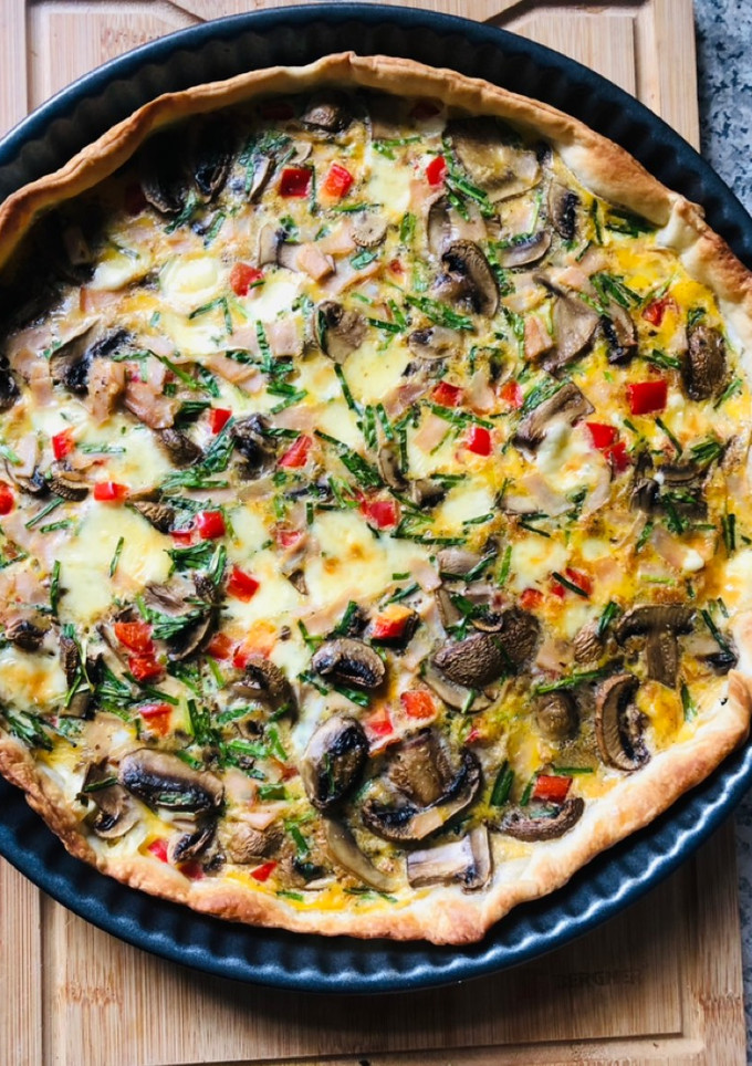 Una foto de Quiche de verduras sin crema