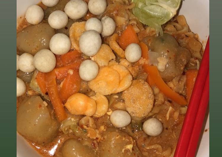 Cara Gampang Menyiapkan Indomie seblak bakso aci yang Lezat