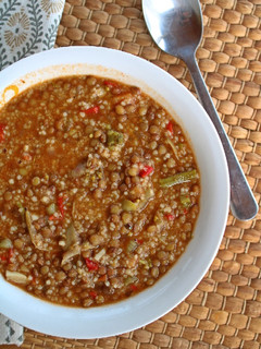 Una foto de Lentejas especiadas con couscous
