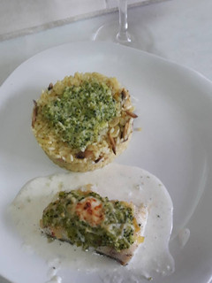 Una foto de Bacalao al horno con gratén de brócoli. (Apta para Diabéticos)