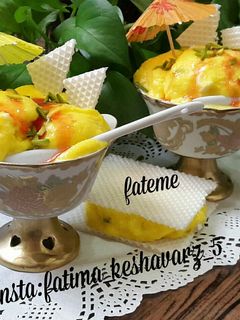 عکسی از دستور بستنی سنتی زعفرانی