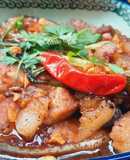 Cá bông lau kho sốt tiêu