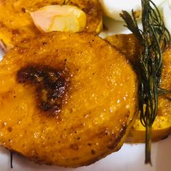 A picture of Baked butternut for breakfast.