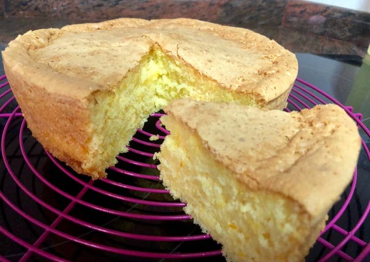 Bizcocho de maizena de naranja sin gluten y sin lactosa