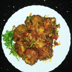 A picture of Bitter gourd Masala.