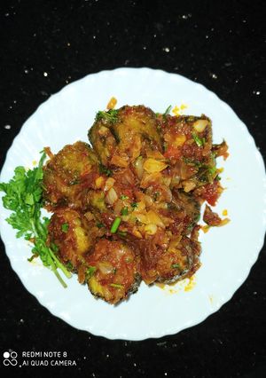 A picture of Bitter gourd Masala.