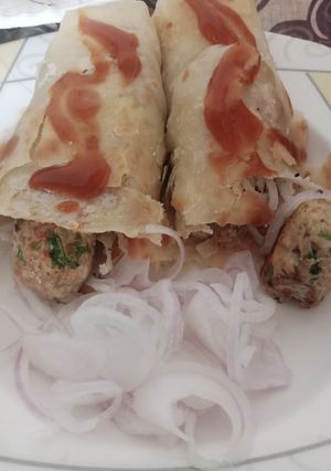 A picture of Kabab roll.