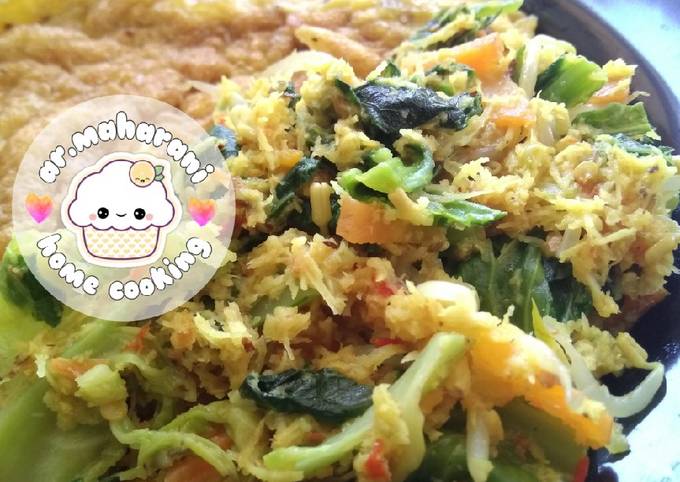 Cara  bikin Urap Sayur Simple Enak (Non MSG) yang sesuai selera