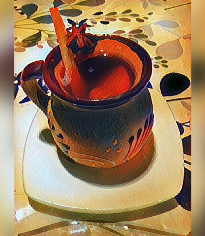 Una foto de Ponche navideño de frutas frescas y secas