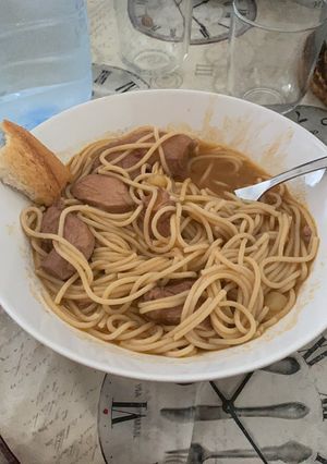 Una foto de Massa (pasta con pollo)