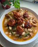 Habichuelas con níscalos y acelgas …y chorizo si quieres!! Rápido y rico, rico!! 25’