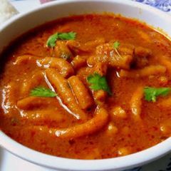 A picture of Shev bhaji.