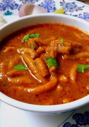 A picture of Shev bhaji.