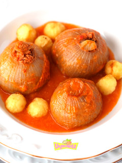 Una foto de Cebollas Rellenas