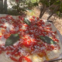 A picture of Mom’s pizza.