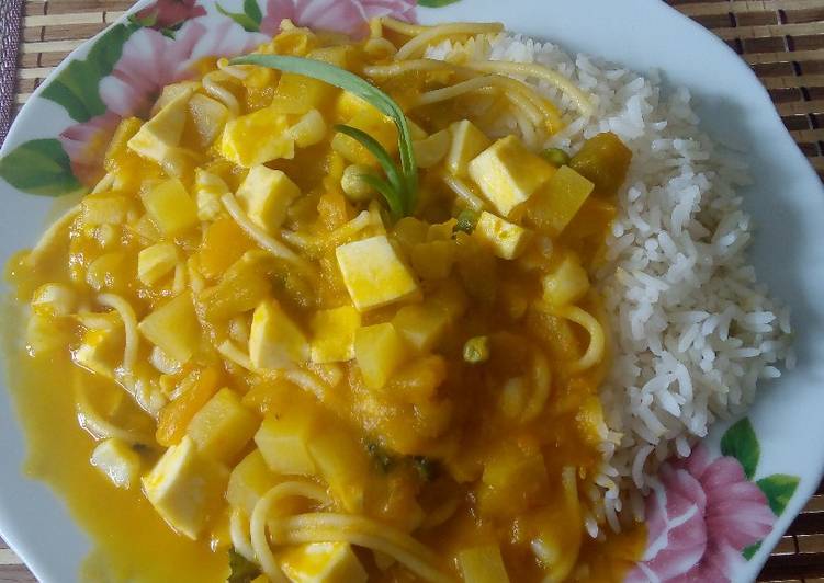 Locro de zapallo con fideos