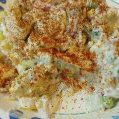 A picture of Tuna, Sweet Pea, and Egg Salads Mix-up.