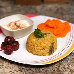 A picture of Cracked wheat/Dalia Upma.