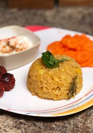A picture of Cracked wheat/Dalia Upma.