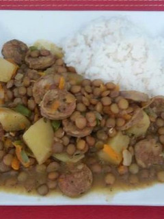 Una foto de Lentejas con Arroz