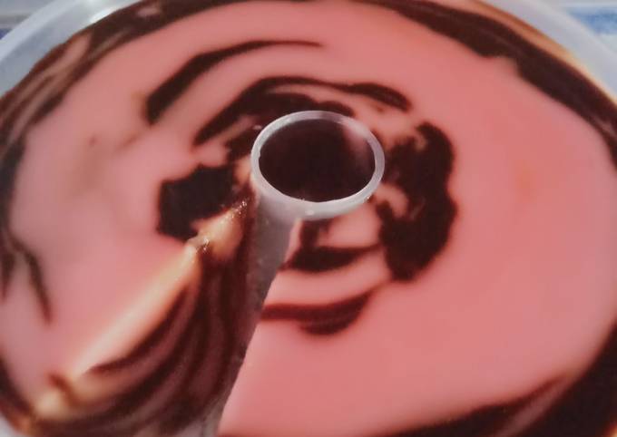 Resep Puding zebra terigu Anti Gagal