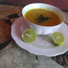 Lentil and fennel seeds soup A picture of Lentil and fennel seeds soup.