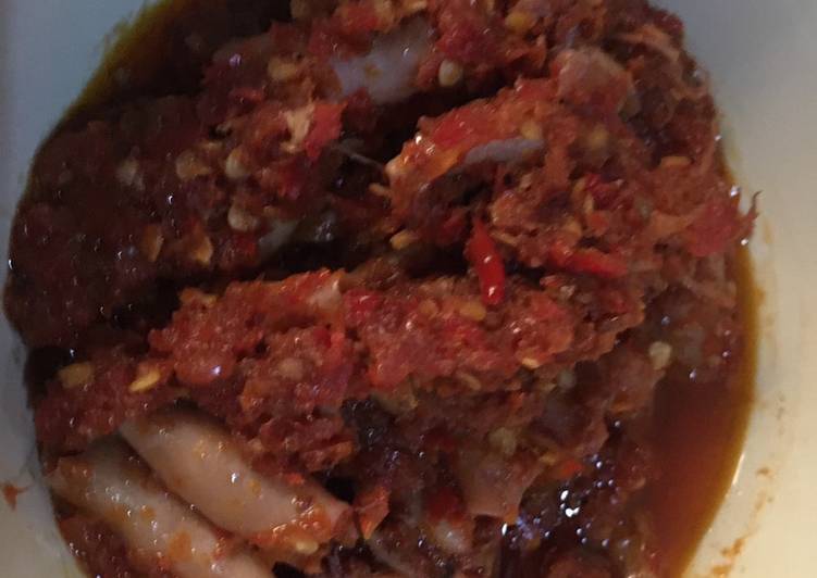 Sambel terasi cumi asin