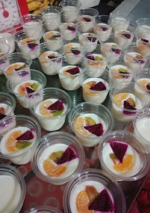 Foto resep Puding sutra dg toping buah