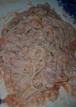 Una foto de Espaguetis alto en proteínas