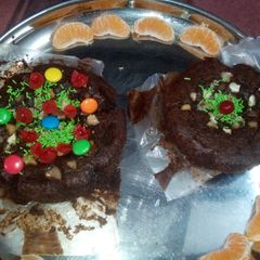 A picture of Christmas baby choco cake.