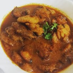 A picture of Mangode ki sabji (moong daal kofta curry).