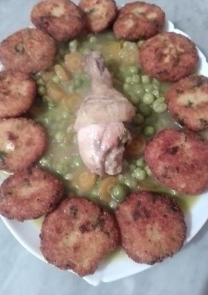 صورة لوصفة كروكات او سفيرية بطاطا وارز بنة على بنة 😋👍👍