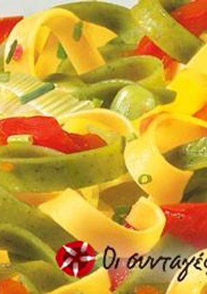 Φωτογραφία της συνταγής Barilla Paglia e Fieno με πιπεριές & κουκιά