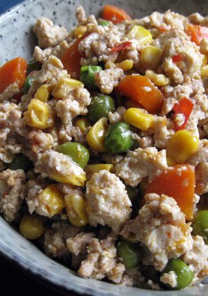 A picture of Spicy Pork & Tofu Soboro Don.