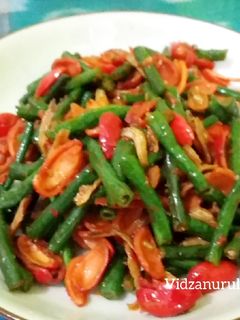 Foto resep Tumis kacang panjang pedas