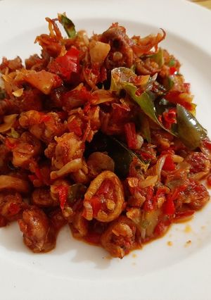 Foto resep Sambal Cumi Asin ekstra Pedas