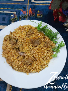 A picture of Mutton Fried Rice.