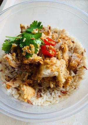 Foto resep Nasi hainam + chicken crispy