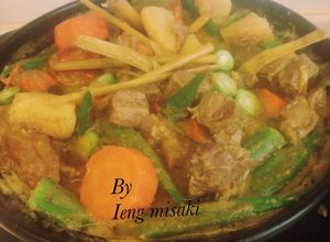Foto resep Kare daging sapi kentang wortel dan Okra
