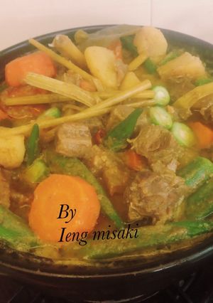 Foto resep Kare daging sapi kentang wortel dan Okra