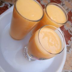 Mango lassi A picture of Mango lassi.