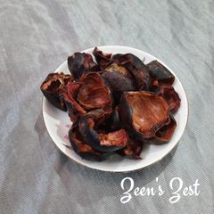 A picture of Sun Dried Mangosteen or Kokum Rinds.