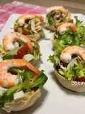 Cestitas de ensalada de marisco