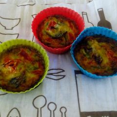 A picture of Cup cake holder eggs.