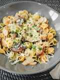 Pasta melosa con setas