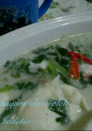 Foto resep Bobor Bayam Telur Ceplok